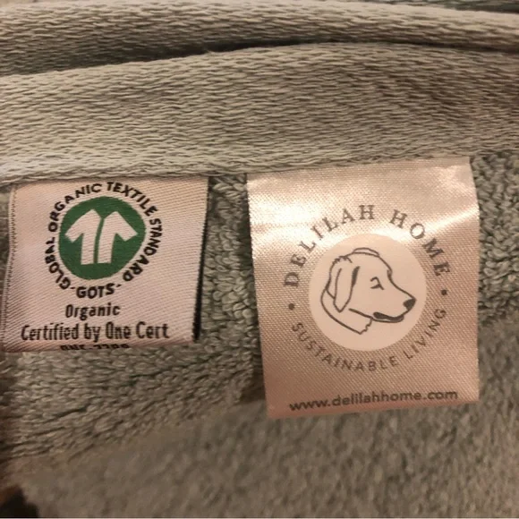 NWT (2) Turkish Organic Cotton Bath Towels, Mineral Green, Delilah Home - Picture 8 of 9